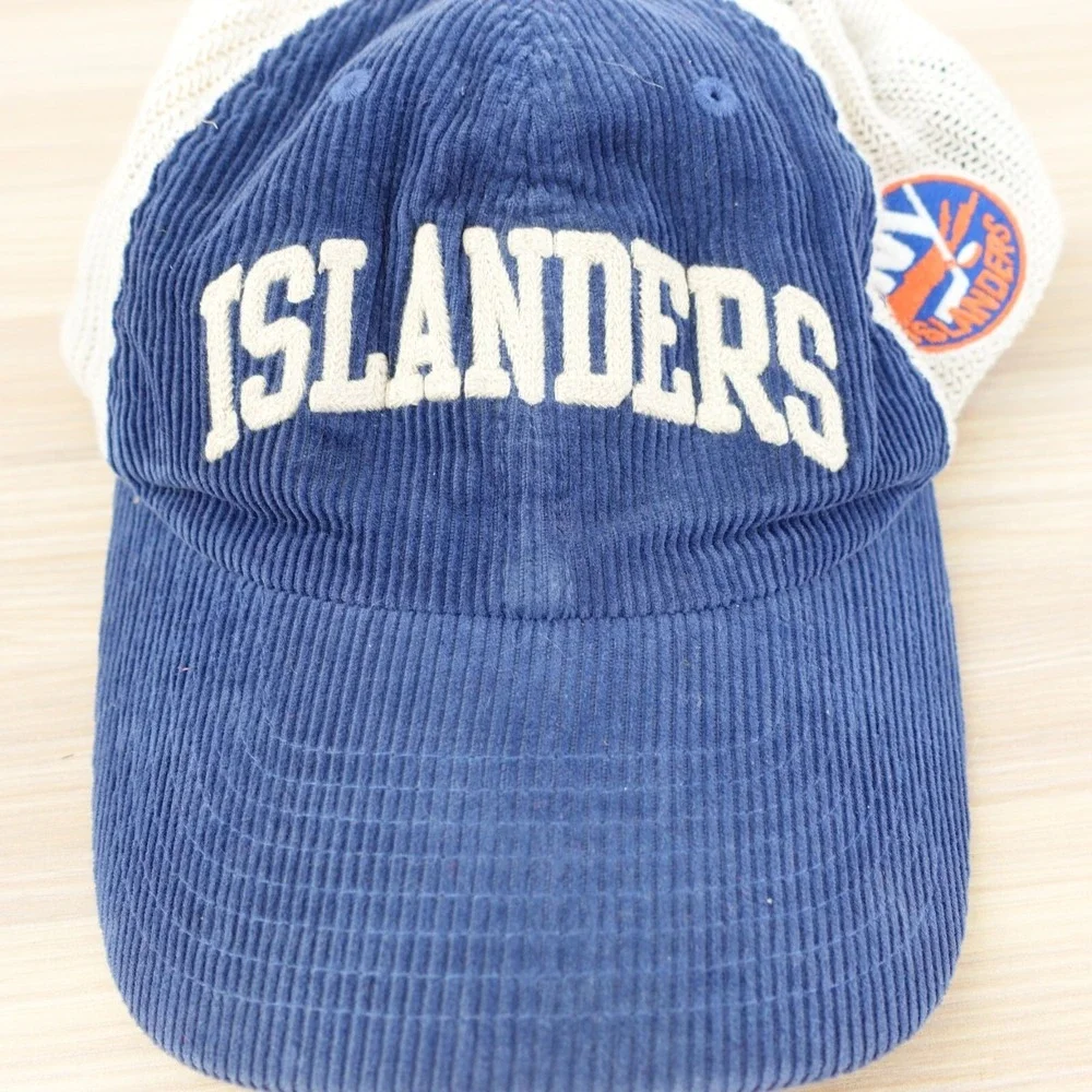 New York Islanders Cap Men Hockey NHL Hat Corduroy Snapback MITCHELL AND NESS